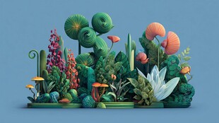 奇幻立体植物景观展示