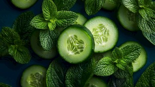 薄荷配黄瓜的清新组合