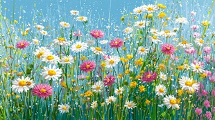 春日烂漫花海绽放