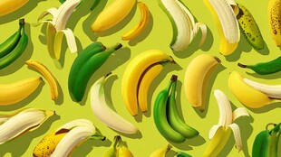 多彩香蕉图案背景