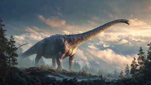 远古森林中的巨型恐龙