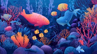 梦幻海底世界的多彩生灵