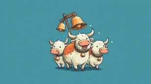 三只萌牛铃铛响