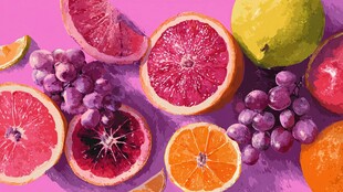 多彩缤纷的新鲜水果组合