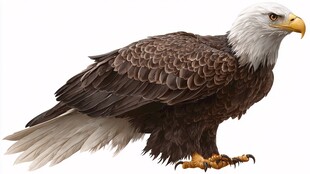 站立的白头海雕