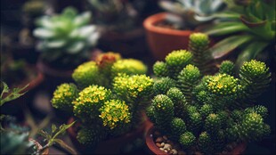 可爱多肉植物特写