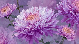 梦幻紫菊绽放美丽瞬间