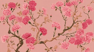 粉色繁花背景图