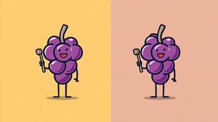 卡通葡萄形象手持麦克风