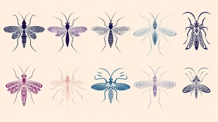 多彩昆虫插画集合