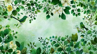 春日花鸟绘景 清新自然风