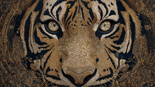 威严老虎特写图