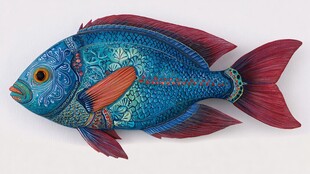 绚丽彩绘鱼 灵动艺术之作