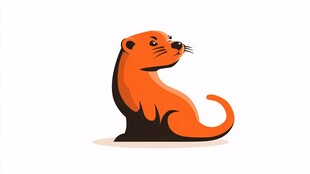 可爱海獭卡通形象