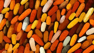 多彩胡萝卜粒微观特写