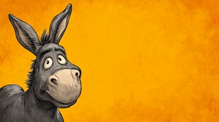 卡通驴子的俏皮模样