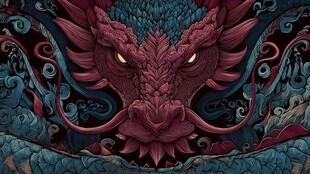 神秘东方龙的奇幻艺术形象