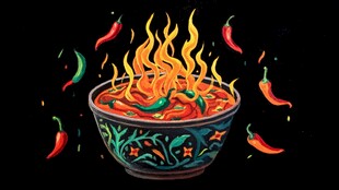 火辣红汤碗中燃