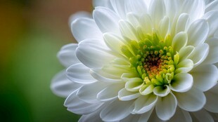 洁白菊花特写绽放之美