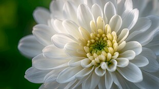 白色菊花特写