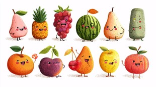 可爱拟人化水果大集合