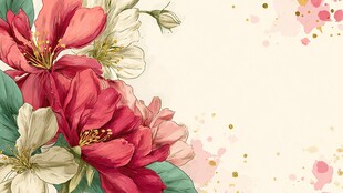 浪漫花卉背景图