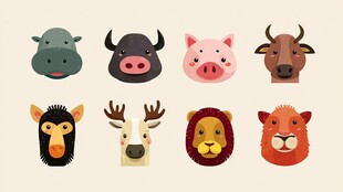 动物头像集合