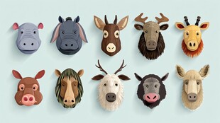 可爱动物头像集合展示