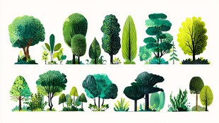 多样绿植插画集