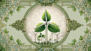 绿色风电 自然和谐之景