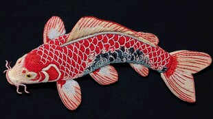 手工刺绣锦鲤挂件