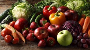 新鲜多彩蔬菜水果大集合