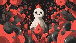 幽灵置身奇幻红黑世界