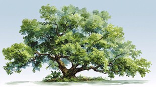 葱郁大树 尽显自然生机