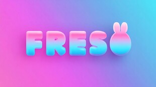 渐变色彩FRESQ立体字效果