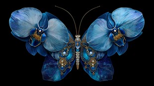 梦幻蓝蝶 珠宝与花卉的邂逅