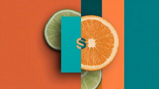 橙柠间的货币符号图案