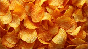 金黄酥脆薯片满满视觉盛宴