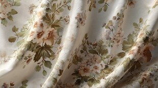 复古花卉图案柔软布料