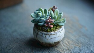 精致小盆栽里的可爱多肉