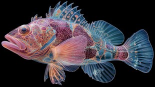 多彩斑斓的梦幻深海鱼