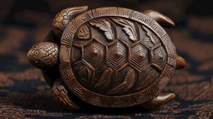 木质雕刻龟摆件古韵十足