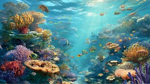 梦幻海底世界的缤纷景象