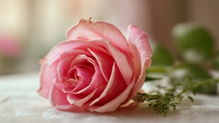 粉色娇艳玫瑰特写