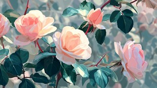 粉色玫瑰绽放的美丽瞬间