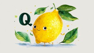 可爱柠檬卡通形象插画