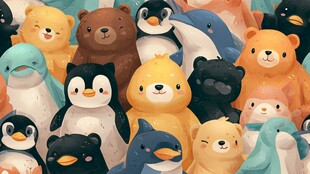 可爱动物玩偶大集合