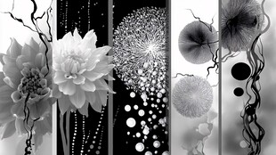 黑白花卉艺术图案集锦