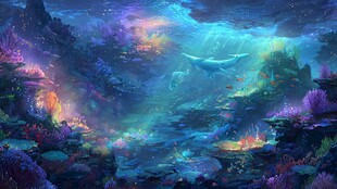 梦幻绚丽的深海奇妙景象