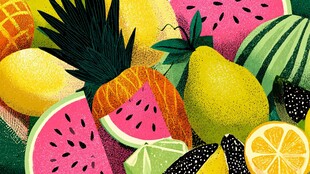 缤纷水果插画 色彩盛宴